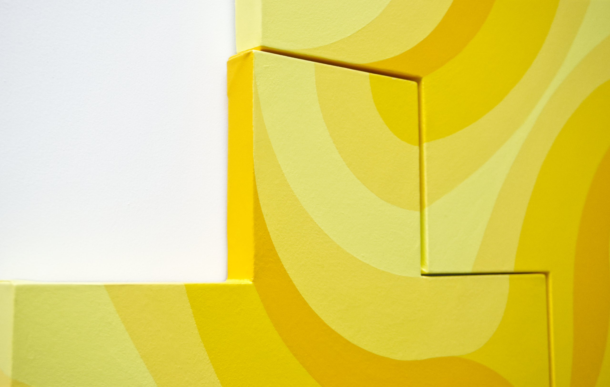 Détail de la peinture "Ailes jaunes" de Umanz